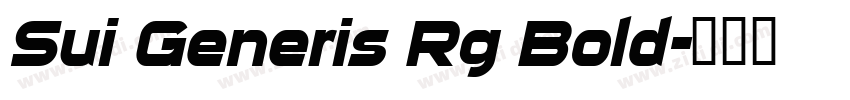 Sui Generis Rg Bold字体转换